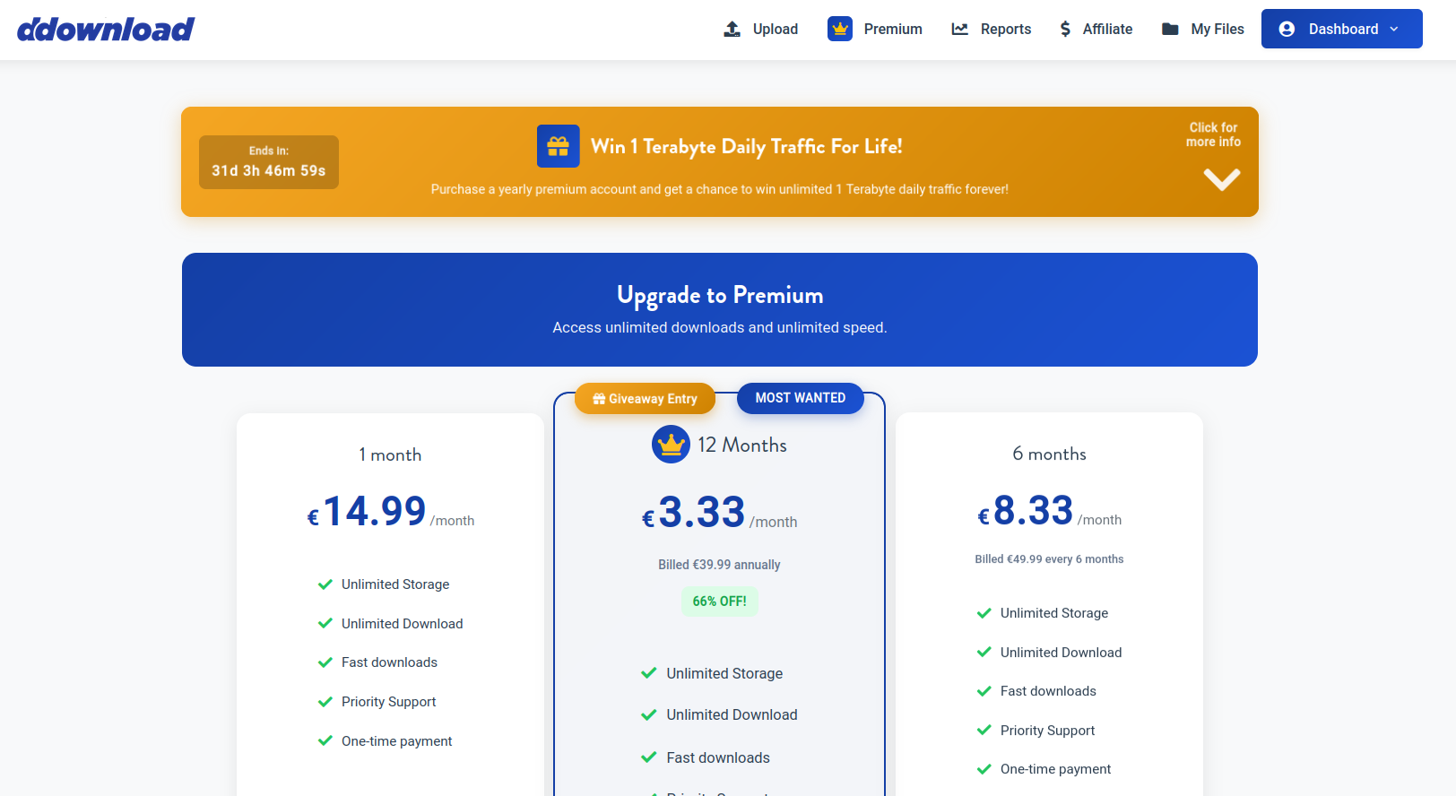 ddownload premium page