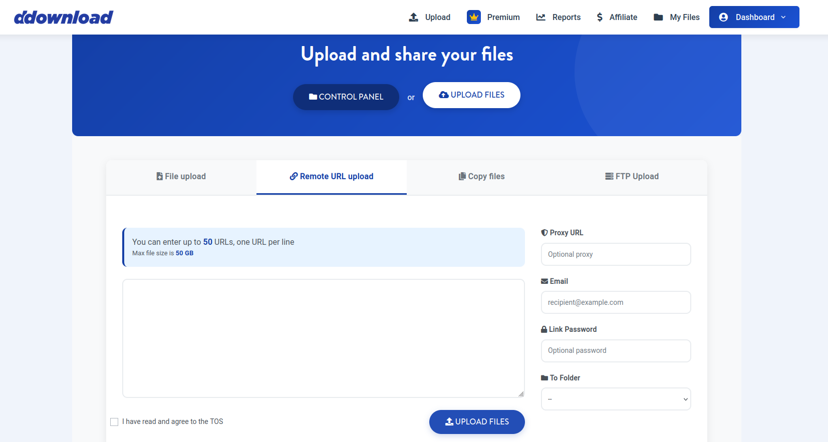 ddownload remote upload